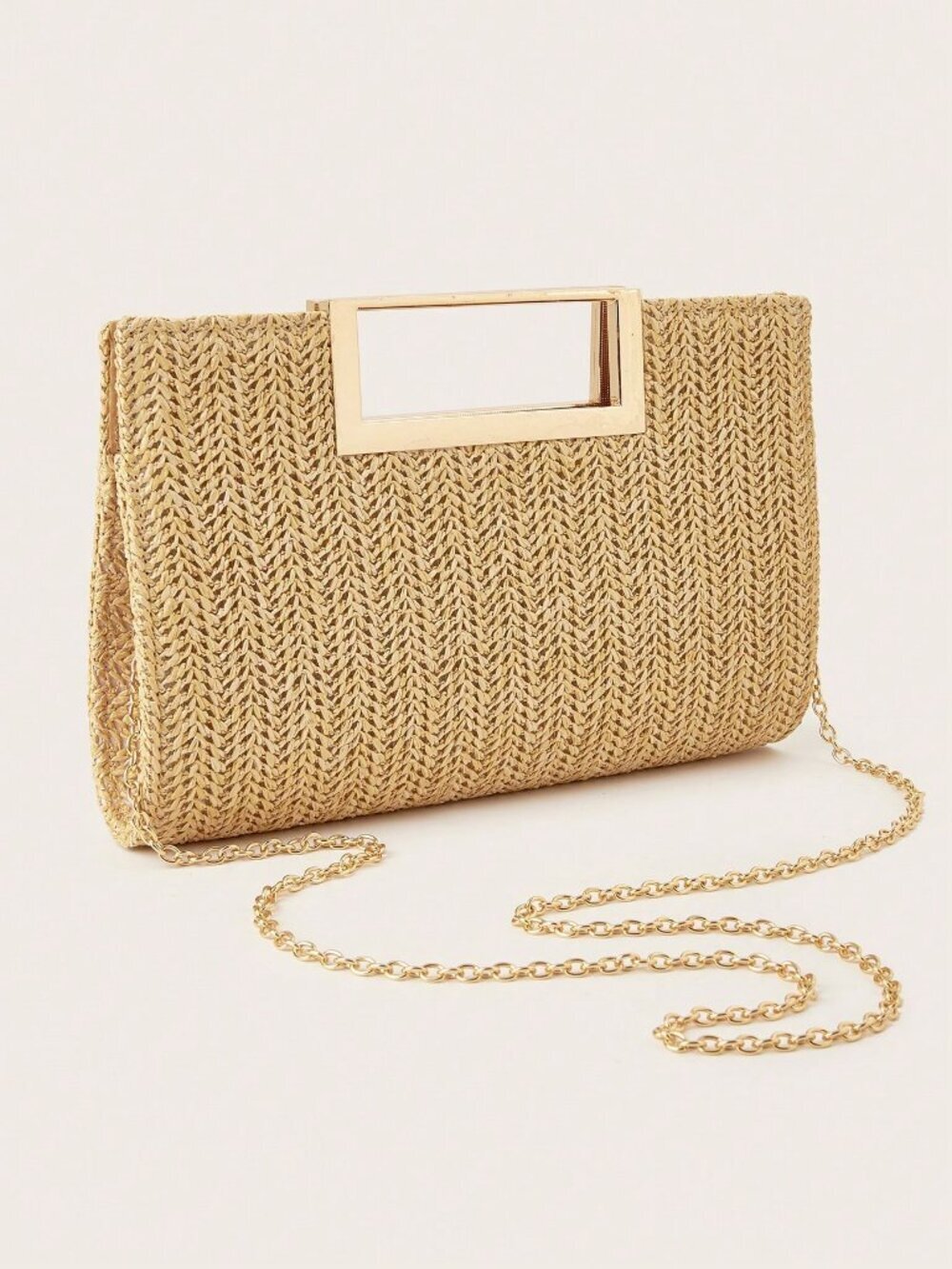 Khaki Vacation Women's Woven purse with strap - Picture 7 of 9